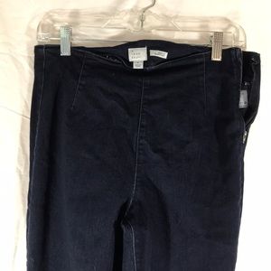 Side zipper stretch skinny jeans